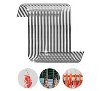 Hengxinc Lot de 30 Crochet de Boucher en acier Inoxydable - 15 cm - Crochet Fumoir Type S Crochet Boucher Pour la transformation de la viande - Pour barbecue et bacon