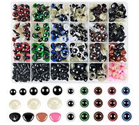 Hengxinc Lot de 640 Yeux de Securite Amigurumi Coloré Amigurumi Kit Yeux 6-14mm Yeux Securite Amigurumi Plastique Yeux de Sécurité Amigurumi Crochet Animal Doll Poupée Jouet en Peluche avec Rondelle