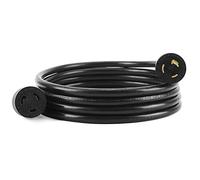 HENGYI L6-20P to L6-20R Heavy Duty Generator Locking Power Cord,Generator Extension Cord, SJTW 12GUAGE,125/250V,20A,Black,3 Prong,10FT