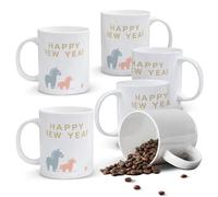 HengYi Touching Mother Baby Horse Mug, 1 pièce, gobelet en céramique Joyeux Nouvel An, cadeau symbolique pour mère et parents, présent signifiant de la croissance