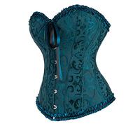 Hengzhifeng Corset Classique Femme Gothique Bustier Minceur Grande Taille (EU 38-40,Vert Foncé)