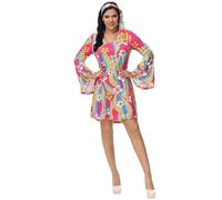 Hengzhifeng Robe disco Femme Paillette Deguisement Hippie Annee 80 70 (X-Small, Vine)