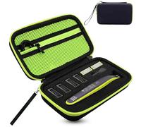 Henju Étui rigide Philips OneBlade QP2520/30, QP2620/30, QP2530/30, QP2520/65, éponge, Noir + vert