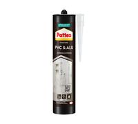 Henkel Pattex | Colle Fixation PVC & Alu (cartouche de 450 g) - Colle blanche haute performance flextec multi-matériaux - Mastic résistant à l'eau pour intérieur & extérieur
