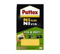 Henkel Pattex - Ni Clou Ni Vis Fix & Défix (10 pastilles de 20 x 40 mm) - Adhésif de fixation surpuissant facilement démontable - Adhésif double face pour toutes surfaces et objets