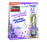 Henkel Rubson | Absorbeur d’Humidité Minifresh Parfum Lavande (2 sachets de 50 g) - Idéal pour dressing, penderie, tiroir et placard - Efficace jusqu'à 6 semaines