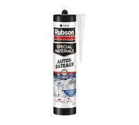 Henkel Rubson - Mastic Special Materials Autos-Bateaux (cartouche de 280 ml) - Mastic noir à base de silicone pour collages et réparations - Etanche pour nombreux matériaux