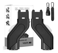 Henkgo Adaptateur supérieur compatible avec les poussettes/couffins UPPAbaby Vista et Vista V2, siège pour tout-petit, Aria, Mesa V2 ou Mesa Max Accessoires de sièges auto sécurisés pour bébé + 2