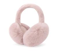 HENKi Cache-Oreilles d'Hiver Réglables en Fourrure Synthétique Tricotée pour Fille et Femme, Tendance, Rose Clair, Schmaler Steg