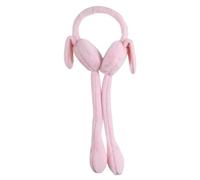 HENKi Cache-oreilles pour enfants, filles et femmes - Hiver réglables - Cache-oreilles en laine - Lapin poussé en haut - Oreilles en mouvement - Oreilles mobiles - Fourrure artificielle tricotée