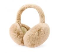 HENKi Cache-oreilles réglables en peluche pour fille et femme, Marron ours, Schmaler Steg