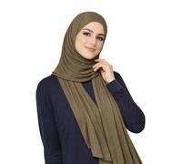 HENKi Hijab en jersey 100% coton pour femmes - Qualité premium - 180 x 100 cm, Extra Lang
