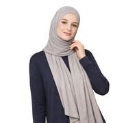 HENKi Hijab en jersey 100% coton pour femmes - Qualité premium - 180 x 100 cm, Extra Lang