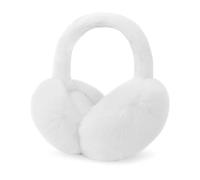 HENKi Oreilles d'hiver réglables en fourrure synthétique tricotée pour fille et femme, Blanc., Schmaler Steg