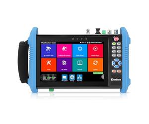 Henkion Outils de Test Testeur de caméra de vidéosurveillance 7" IPS Tactile IPC-9800ADHS Pro Supporte 8K et 4K 8MP HD-TVI CVI AHD SDI Test IP Testeur de câble réseau Support POE SFP VGA WiFi RS485