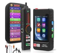 Henkion Testeur Câble Réseau RJ45 Professionnel avec Écran IPS 4", Ethernet Tester Rechargeable, Outils Réseau, Détection POE++, Mesureur de Longueur de Câble, Test TDR RJ45, NCV, Alimentation PD, FTP