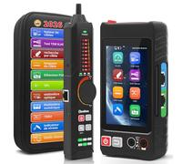 Henkion Testeur Câble Réseau RJ45 Professionnel Écran IPS 4", Ethernet Tester Rechargeable, Outils Réseau, Détection POE++, Digital Multi-Meter, OPM, Mesureur de Longueur Câble, TDR, NCV, LEVEL METER