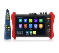 Henkion Testeur de caméra de vidéo-surveillance avec écran tactile IPS de 8 pouces E90, testeur de caméra IP 4K 12MP et testeur de caméra coaxiale TVI/CVBS/AHD/CVI 8MP, POE++ Max 90W, testeur de câble