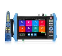 Henkion Testeur de Caméra de Vidéosurveillance CCTV IP 8K 32MP 4K 12MP avec POE++ 90W, Outils de Test Écran Tactile IPS 7" Testeur Câbles Réseau Support Interface SFP 1CH IPC-9800CPro Traceur Câbles