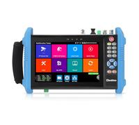Henkion Testeur de caméra de vidéosurveillance, testeur de caméra IP 8K 32MP avec POE++ Max 90W 8MP CVI TVI AHD SDI CVBS Test 7" IPS Écran tactile Support SFP, WiFi Outils réseau HDMI VGA IPC-9800ADHS