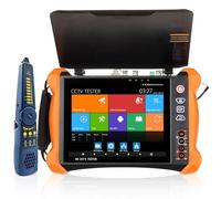 Henkion Testeur de Vidéosurveillance HD X9MOVTADHS PRO CCTV Tester 8K 32MP 12MP IP Caméra POE++ 90W - Testeur de Caméra 4K 8MP TVI/CVI/AHD/SDI/CVBS avec DMM OPM VFL TDR Outils Réseau WiFi HD I/O