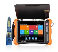 Henkion Testeur de vidéosurveillance X9ADHS Pro Avec Écran Tactile IPS 8Pouces, CCTV Tester Supporte Tests Caméras IP 8K 32MP et 4K 8MP TVI CVI AHD SDI, Testeur Réseau 90W POE++ HD I/O WiFi RS485 RJ45