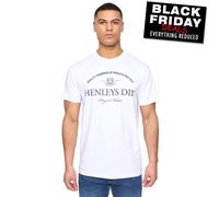 Henleys Henclose T-Shirt En Coton Blanc À Manches Courtes Pour Hommes