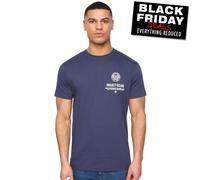Henleys Henstamp T-Shirt Casual Pour Hommes Marine