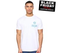 Henleys Henstamp T-Shirt Design Casual Pour Hommes Blanc