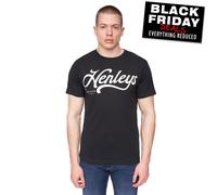 Henleys Scripthen T-Shirt De Mode Quotidien Pour Hommes Confortable Noir