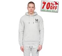 Henleys Sweat À Capuche Gris Marl Pour Hommes Casual Quotidien Designer
