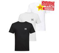 Henleys Triphen Hommes 3pk Confort Coton Créateur Mode T-Shirts Multicolore