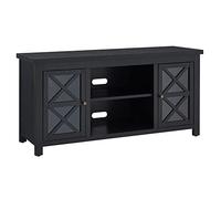 Henn&Hart Modern Farmhouse TV Stand Meuble, Bois transformé, Noir, TV's up to 55"