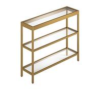 Henn&Hart Table Console, métal, Laiton, 91,4 cm de Large