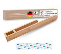 HENNEZ Porte-serviettes sans perçage | Porte-serviettes en bois | Porte-serviettes de salle de bain | Porte-serviettes mural autocollant