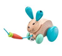 Selecta – Jouet à tirer Henny Hoppel – Lapin en bois – 13 cm