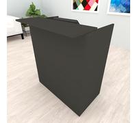 Henor Comptoir TIRÓN. 100x50/65x107 cm. Bois avec Table intérieure. Idéal pour l’Accueil de Bureau. l’Attention. la Boutique. Le Commerce. Graphite Mat