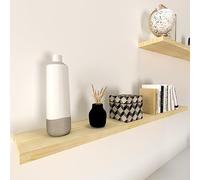 Henor Étagère Murale en Bois 100 x 15 x 3 cm. Charge 30 Kg. Support caché. Réglable horizontalement. Vertical et Inclinaison. Pin Naturel