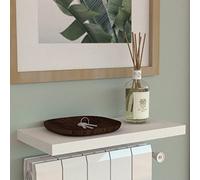 Henor Étagère Murale en Bois FSC® 40 x 20 x 2.5 cm. Charge Max. 25 kg. Support caché. Blanc