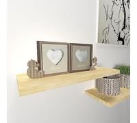 Henor Étagère Murale en Bois 60 x 25 x 3 cm. Charge 20 Kg. Support caché. Réglable horizontalement. Vertical et Inclinaison. Pin Naturel