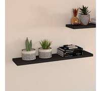 Henor Étagère Murale en Bois 80 x 20 x 3 cm. Charge 25 Kg.Support caché. Réglable horizontalement. Vertical et Inclinaison. Graphite