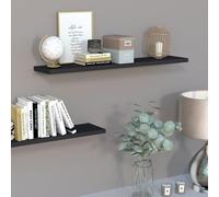 Henor Étagère Murale en Bois FSC® 100 x 20 x 3 cm. Charge 25 Kg.Support caché. Réglable horizontalement. Vertical et Inclinaison. Graphite