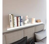 Henor Étagère Murale en Bois FSC® 110 x 25 x 2.5 cm. Charge Max. 20 kg. Support caché. Réglable horizontalement. Vertical et Inclinaison Blanc