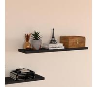 Henor Étagère Murale en Bois FSC® 80 x 15 x 3 cm. Charge 30 Kg.Support caché. Réglable horizontalement. Vertical et Inclinaison. Graphite