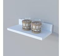 Henor Etagère Murale L Bois FSC® 35 x 17 x 7,5 cm. Tablette Flottante, Salon, Bureau, Salle de Bain, Cuisine Blanc.