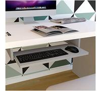 Henor Porte-Clavier Coulissant en Bois 70x31x9 cm sous Le Bureau Gris | Libère de l’espace et range clavier, souris et accessoires sous le bureau pour travailler ou étudier.