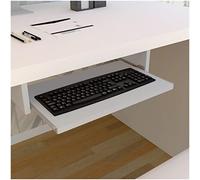 Henor Support Clavier Plateau Bois Amovible 55 x 31 x 9 cm sous Bureau sous Table Grise