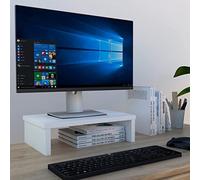 Henor Support en Bois FSC® pour Moniteur TV 42 x 26.5 x 12 cm. Supporte 50 Kg. Blanc