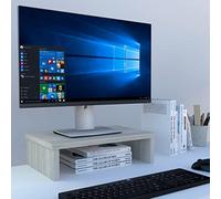 Henor Support en Bois pour Moniteur TV 42 x 26.5 x 12 cm. Supporte 50 Kg. Chêne Stel