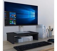 Henor Support en Bois pour Moniteur TV 42 x 26.5 x 12 cm. Supporte 50 Kg. Graphite